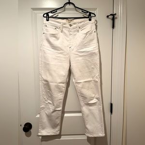 White High Rise Denim Straight Leg Madewell Jeans Size 29